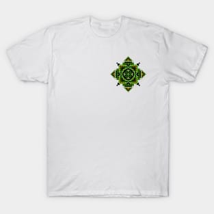 small green pocket size pixelated mandala T-Shirt